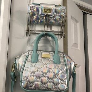 Betsey Johnson Holographic Purse and Wallet set